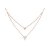 Vlora Estrella 14K Two Row Diamond Vlora Star Pendant Necklace (0.33CTW) -DIAMOND JEWELRY SHOP VN60230RG A