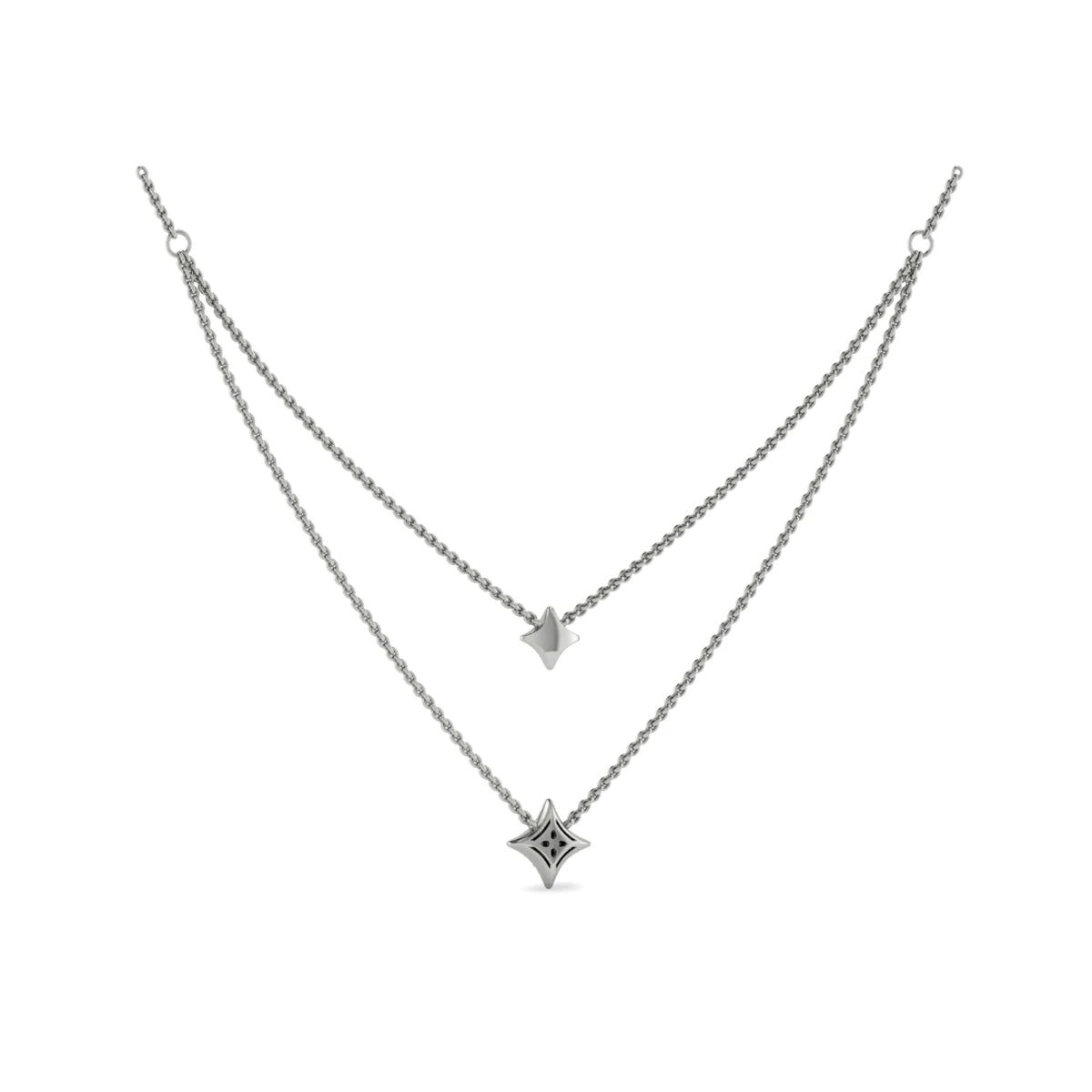Vlora Estrella 14K Two Row Diamond Vlora Star Pendant Necklace (0.33CTW) 7 Vlora Estrella 14K Two Row Diamond Vlora Star Pendant Necklace (0.33CTW) - Image 5