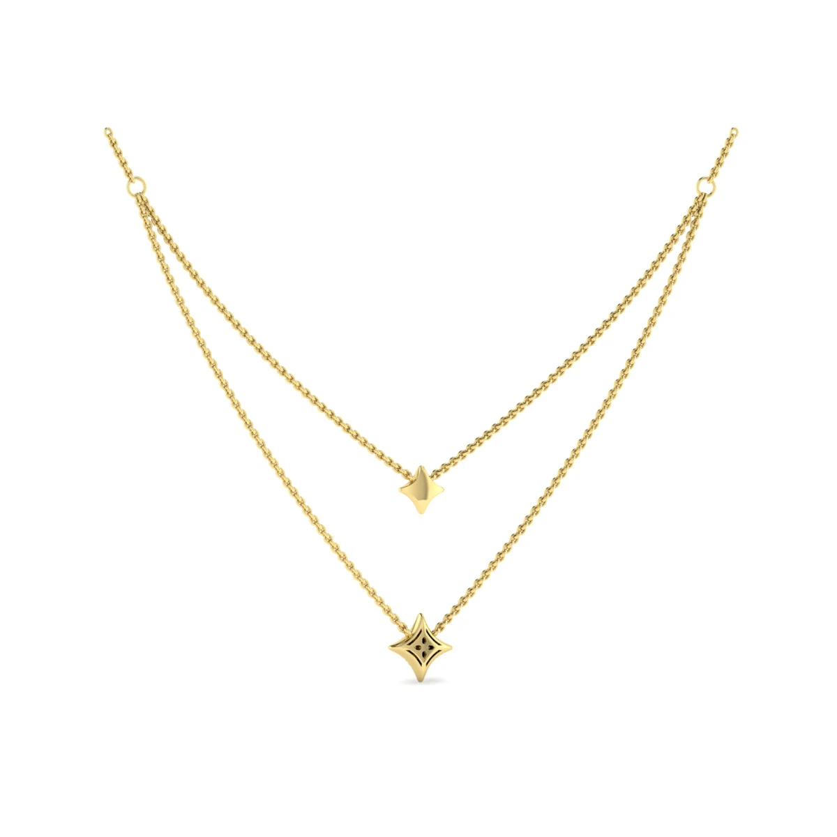 Vlora Estrella 14K Two Row Diamond Vlora Star Pendant Necklace (0.33CTW) 10 Vlora Estrella 14K Two Row Diamond Vlora Star Pendant Necklace (0.33CTW) - Image 8