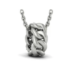 Vlora Reina 14K Channel Set Link With Diamonds Pendant Necklace (0.13CTW) 15 Vlora Reina 14K Channel Set Link With Diamonds Pendant Necklace (0.13CTW) -DIAMOND JEWELRY SHOP VP60697WG B