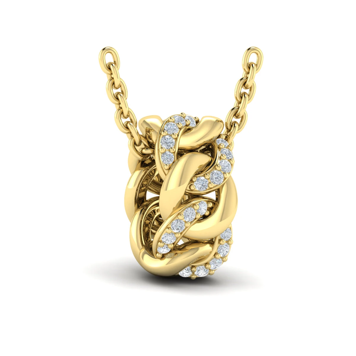 Vlora Reina 14K Channel Set Link With Diamonds Pendant Necklace (0.13CTW) 11 Vlora Reina 14K Channel Set Link With Diamonds Pendant Necklace (0.13CTW) - Image 9
