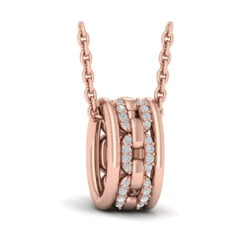 Vlora Reina 14K Reverse Channel Set Link With Diamonds Pendant Necklace (0.1CTW) 13 Vlora Reina 14K Reverse Channel Set Link With Diamonds Pendant Necklace (0.1CTW) -DIAMOND JEWELRY SHOP VP60749RG