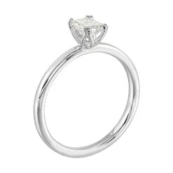 14K White Semi Mount For Emerald Center 7 14K White Semi Mount For Emerald Center -DIAMOND JEWELRY SHOP W0350EN050SM 4W Side