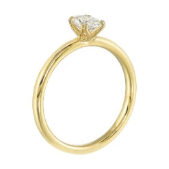 14Kt Yellow Semi Mount For Oval Center -DIAMOND JEWELRY SHOP W0350ON050SM 4Y Side