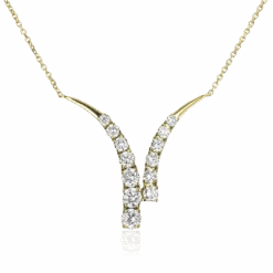 The Zeghani Minimalist Pendant -DIAMOND JEWELRY SHOP ZP1000 WHITE 14K X YELLOW