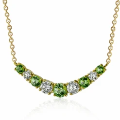 Zeghani Precious Stones Color Pendant Emerald