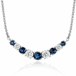 Zeghani Precious Stones Color Pendant Blue