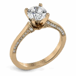 Zeghani Solitaire Engagement Ring Setting 8 Zeghani Solitaire Engagement Ring Setting -DIAMOND JEWELRY SHOP ZR1655 WHITE 14K SEMI ROSE 2da3b0b2 008f 4bb8 9c8f dcdc43f4d2b9