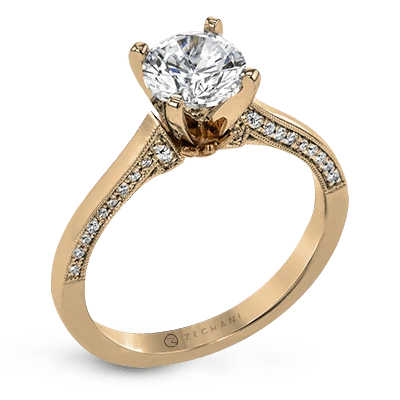 Zeghani Solitaire Engagement Ring Setting 5 Zeghani Solitaire Engagement Ring Setting - Image 3