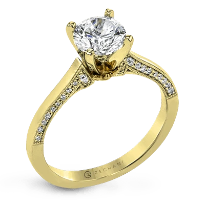 Zeghani Solitaire Engagement Ring Setting 6 Zeghani Solitaire Engagement Ring Setting - Image 4