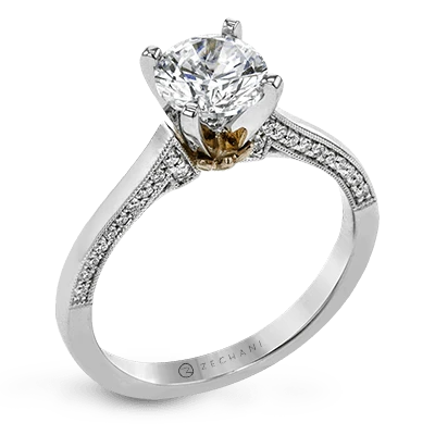 Zeghani Solitaire Engagement Ring Setting 3 Zeghani Solitaire Engagement Ring Setting