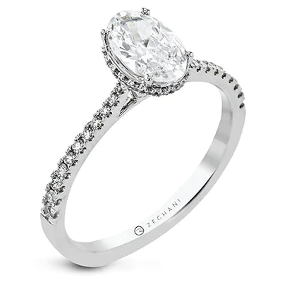 Zeghani Classic Beauty Oval Engagement Ring Setting 3 Zeghani Classic Beauty Oval Engagement Ring Setting