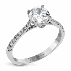 Zeghani Straight Engagement Ring Setting ZR23SPER-0.25