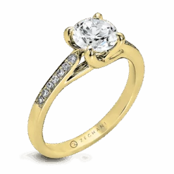 Zeghani Straight Engagement Ring Setting -DIAMOND JEWELRY SHOP ZR561 WHITE 14K SEMI YELLOW 73f06bd1 f860 441e 8ad2 22389d9a40fe