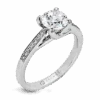 Zeghani Straight Engagement Ring Setting 2 Zeghani Straight Engagement Ring Setting -DIAMOND JEWELRY SHOP ZR561 WHITE 14K SEMI ecbe0255 953a 40ad bb41 2fba3f2ea340