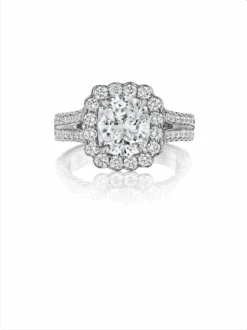 Henri Daussi Cushion Collection Diamond Ring Setting (0.8 CTW)