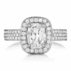 Henri Daussi Cushion Collection Diamond Ring Setting (0.75 CTW) -DIAMOND JEWELRY SHOP adhs