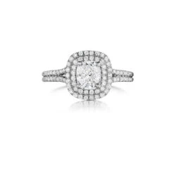 Henri Daussi Cushion Collection Diamond Ring Setting (0.40 CTW)