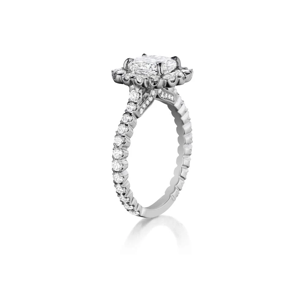 Henri Daussi Cushion Collection Diamond Ring Setting (1.10 CTW) 4 Henri Daussi Cushion Collection Diamond Ring Setting (1.10 CTW) - Image 2