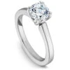 Noam Carver White Gold Solitaire Engagement Ring Setting With Double Prongs -DIAMOND JEWELRY SHOP b001 02a standing