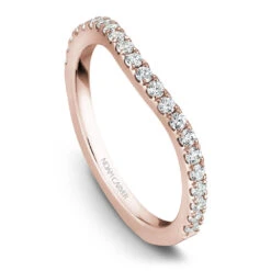 Noam Carver Rose Gold 3-Stone Diamond Engagement Ring Setting (0.73 CTW) -DIAMOND JEWELRY SHOP b001 05rb