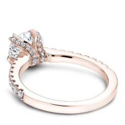 Noam Carver Rose Gold Diamond Solitaire Engagement Ring Setting (0.41 CTW) -DIAMOND JEWELRY SHOP b002 01ra back