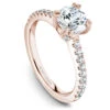 Noam Carver Rose Gold Diamond Solitaire Engagement Ring Setting (0.41 CTW) -DIAMOND JEWELRY SHOP b002 01ra standing