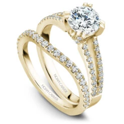 Noam Carver White Gold Split Prong Diamond Engagement Ring Setting (0.32 CTW) -DIAMOND JEWELRY SHOP b002 03yab