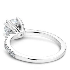 Noam Carver White Gold Double Prong Diamond Solitaire Engagement Ring Setting (0.33 CTW) -DIAMOND JEWELRY SHOP b004 01a back