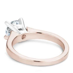 Noam Carver Rose Gold Engagement Ring Setting With White Gold Prongs -DIAMOND JEWELRY SHOP b006 03rwa back
