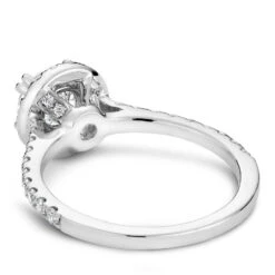 Noam Carver White Gold Diamond Engagement Ring Setting With Halo (0.50 CTW) -DIAMOND JEWELRY SHOP b007 01a back