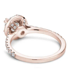 Noam Carver Rose Gold Diamond Engagement Ring Setting With Halo (0.50 CTW) -DIAMOND JEWELRY SHOP b007 01ra back