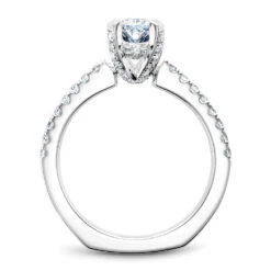 Noam Carver White Gold Diamond Engagement Ring Setting With Oval Center Stone (0.42 CTW) -DIAMOND JEWELRY SHOP b009 02a side