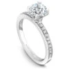 Noam Carver White Gold Channel Set Diamond Engagement Ring Setting (0.22 CTW) -DIAMOND JEWELRY SHOP b012 01a standing