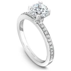 Noam Carver White Gold Channel Set Diamond Engagement Ring Setting (0.22 CTW)