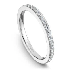 Noam Carver White Gold Channel Set Diamond Engagement Ring Setting (0.22 CTW) -DIAMOND JEWELRY SHOP b012 01b