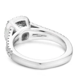 Noam Carver White Gold Split Shank Diamond Engagement Ring Setting With Halo (0.50 CTW) -DIAMOND JEWELRY SHOP b015 01a back