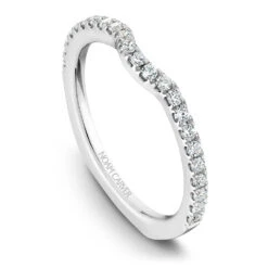 Noam Carver White Gold Split Shank Diamond Engagement Ring Setting With Halo (0.50 CTW) -DIAMOND JEWELRY SHOP b015 01b