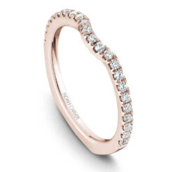 Noam Carver Rose Gold Split Shank Diamond Engagement Ring Setting With Halo (0.50 CTW) -DIAMOND JEWELRY SHOP b015 01rb