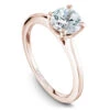 Noam Carver Rose Gold Solitaire Engagement Ring Setting -DIAMOND JEWELRY SHOP b018 01ra standing