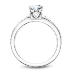 Noam Carver White Gold Diamond Engagement Ring Setting With Oval Center Stone (0.17 CTW) -DIAMOND JEWELRY SHOP b018 03a side f152160a 73a3 4597 90a7 7ffed2731c51