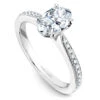 Noam Carver White Gold Diamond Engagement Ring Setting With Oval Center Stone (0.17 CTW) -DIAMOND JEWELRY SHOP b018 03a standing