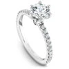 Noam Carver White Gold 6-Prong Diamond Engagement Ring Setting (0.35 CTW) -DIAMOND JEWELRY SHOP b022 02a standing
