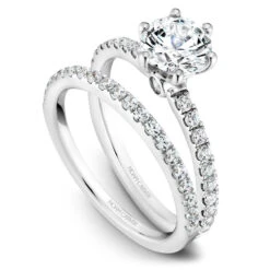 Noam Carver White Gold 6-Prong Diamond Engagement Ring Setting (0.35 CTW) -DIAMOND JEWELRY SHOP b022 02ab