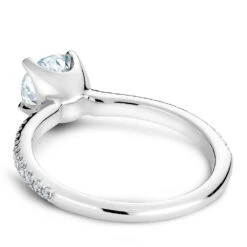 Noam Carver White Gold Diamond Engagement Ring Setting (0.16 CTW) -DIAMOND JEWELRY SHOP b027 02a back