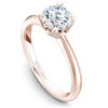 Noam Carver Rose Gold Solitaire Engagement Ring Setting With Diamond Crown (0.13 CTW) 1 Noam Carver Rose Gold Solitaire Engagement Ring Setting With Diamond Crown (0.13 CTW) -DIAMOND JEWELRY SHOP b027 03ra