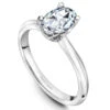 Noam Carver White Gold Solitaire Engagement Ring Setting With Diamond Crown And Oval Center Stone (0.17 CTW) 2 Noam Carver White Gold Solitaire Engagement Ring Setting With Diamond Crown And Oval Center Stone (0.17 CTW) -DIAMOND JEWELRY SHOP b027 04a standing