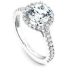 Noam Carver White Gold Diamond Engagement Ring Setting With Halo (0.55 CTW) 1 Noam Carver White Gold Diamond Engagement Ring Setting With Halo (0.55 CTW) -DIAMOND JEWELRY SHOP b034 03a standing