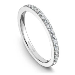 Noam Carver White Gold Channel Set Engagement Ring Setting (0.22 CTW) -DIAMOND JEWELRY SHOP b039 01b