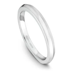 Noam Carver White Gold Knife Edge Euro Shank Engagement Ring Setting With Diamond Accents (0.10 CTW) -DIAMOND JEWELRY SHOP b040 01b